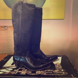 DKNY Black Suede Boots